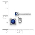 thumbnail image 4 of Primal Gold 14 Karat White Gold Diamond and Sapphire Earrings, 4 of 4