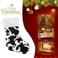 thumbnail image 4 of GZHJMY Cow Print Christmas Stocking, Personalized Large Candy Stocking Hanging Gift, Xmas Stockings Decoration for Family Holiday Party Ornaments Decor Fireplace, 4 of 7