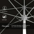 thumbnail image 3 of California Umbrella Venture 7.5' White Market Umbrella in Mocha, 3 of 5