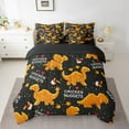 thumbnail image 2 of Erosebridal Chicken Nuggets Bed in a Bag Full size,Cartoon Dinosaur Bed Set,Food Decor,Reversible,Lightweight,7-Piece, 2 of 6