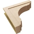 thumbnail image 6 of 9"W x 36"D x 36"H Thin Warren Rough Cedar Woodgrain TimberThane Corbel, Primed Tan, 6 of 6