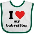 thumbnail image 3 of Inktastic I Heart My Babysitter Boys or Girls Baby Bib, 3 of 4