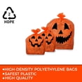 thumbnail image 3 of KINREX Halloween Pumpkin Plastic Lawn and Leaf Bags Decoration - Outdoor Fall Trash Bag Decor - Orange Jack O Lantern - Pack of 3 with Twist Ties, 3 of 7