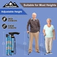 thumbnail image 2 of Bastón plegable Supregear, ajustable en 5 niveles de altura, ligero, plegable, portátil, de viaje, con correa para la muñeca y mango en T, para personas mayores, hombres y mujeres con discapacidad, di, 2 of 5