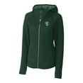 thumbnail image 2 of Women's Cutter & Buck Heather Green Tulane Green Wave Mainsail Sweater-Knit Full-Zip Hoodie, 2 of 3