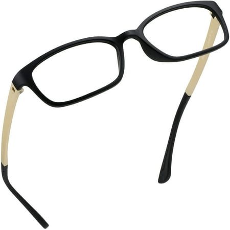 LifeArt Blue Light Blocking Glasses, Anti Eyestrain, Computer Reading Glasses, Gaming Glasses, TV Glasses for Women Men, Anti Glare (Black&Yellow, +3.00 Magnification)