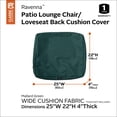 thumbnail image 3 of Classic Accessories Ravenna® Patio Back Cushion Slip Cover - Durable Outdoor Cushion, Mallard Green, 25"W x 22"H x 4"Thick, 3 of 15