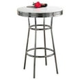 thumbnail image 5 of A Line Furniture Hackensack Nostalgic Retro Chrome Bar Set White Table/4 Stools, 5 of 5