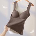 thumbnail image 3 of Amvlyk Thermal Tank Tops for Women Warm Fleece Lined Underwear Vest Solid Lightly Seamless Underwear Tank Tops Soft Comfortable Base Cold-proof Underwear Tops for Winter Cold Weather, 3 of 8