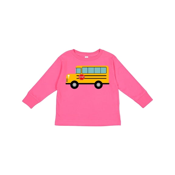 Inktastic School Bus Boys or Girls Long Sleeve Toddler T-Shirt