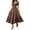 A-Bronze958, variant on Women's Smocked Bodice Floral Midi Dress Puff-Sleeve Square-Neck Beach Casual Tiered Long Sundress