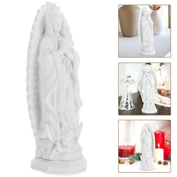 SEWCHICS Resin Decorative Ornaments Mary Shape White 1Set