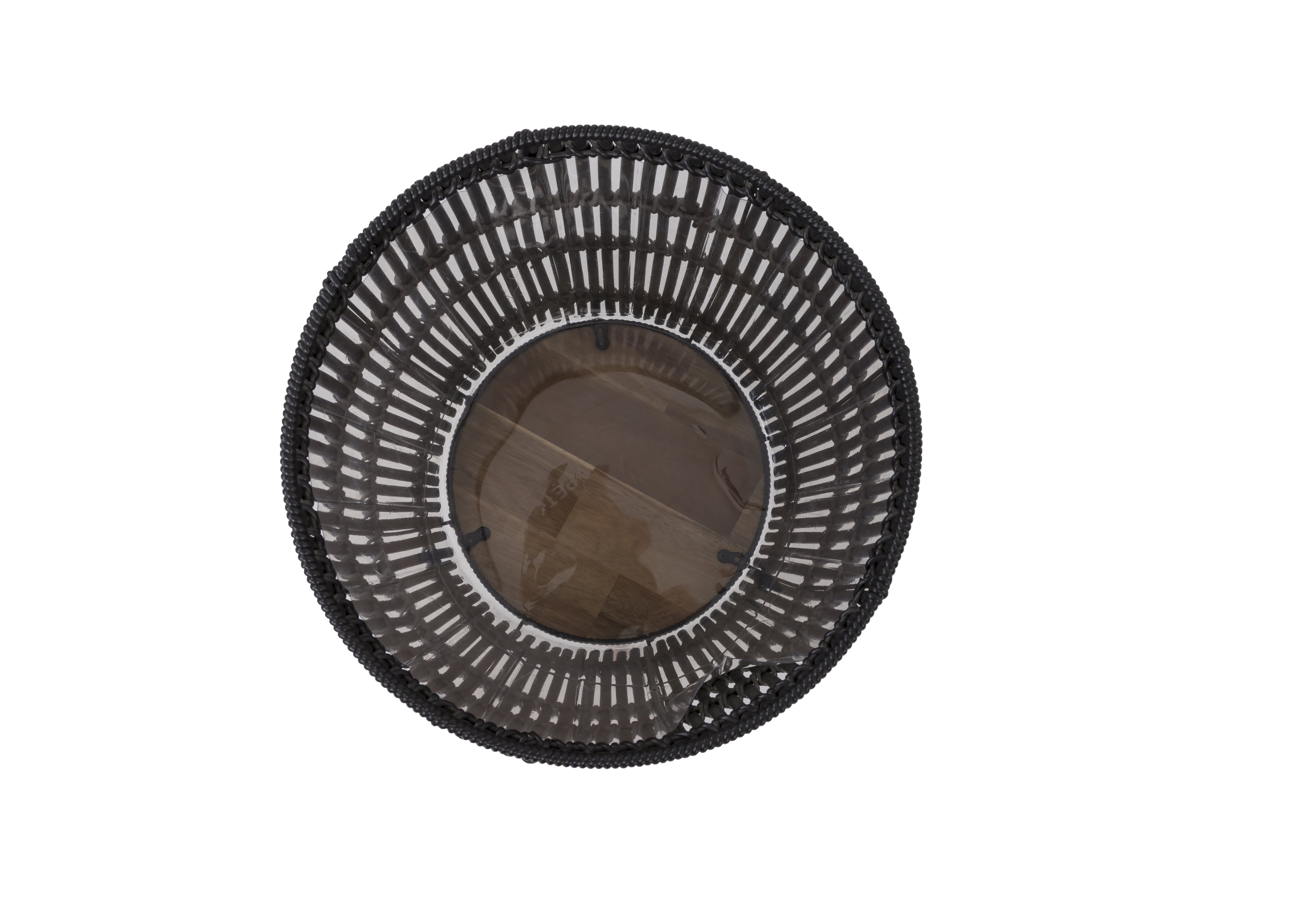 Better Homes & Gardens Black Round Resin Planter & Stand Set with Wood Legs