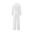 thumbnail image 4 of Traje de pantalón para mujer, traje de boda festivo, mono largo con escote en V, traje de pantalón ancho, traje de negocios, mono (XL), 4 of 6