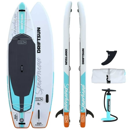 Driftsun Spearhead 11' Touring Inflatable Paddle Board Stand Up SUP Package with Travel Bag, Adjustable Paddle, Coil Leash and More, 11 Foot Long x 31 Inches (Best Touring Stand Up Paddle Board)