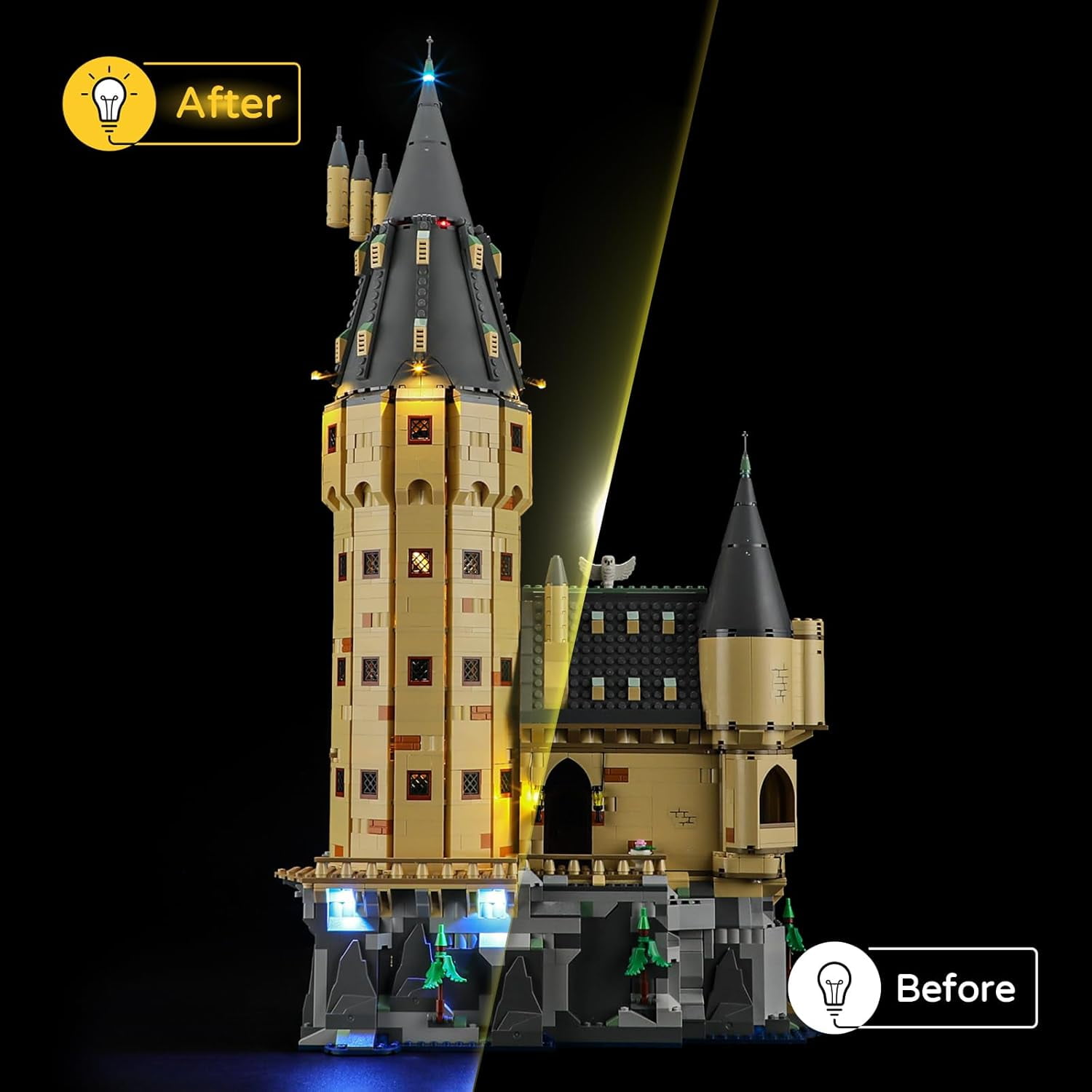 LED Light for Lego-76454 Harry Potter Hogwarts™ Castle: The Main Tower Building Blocks Model (Building Set NOT Included)