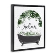 thumbnail image 2 of Stupell Industries Tropical Tropical Bath Relax Black Floating Frame Canvas Art, 17 x 21, by Lettered and Lined, 2 of 8