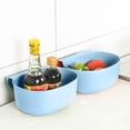 thumbnail image 4 of Plastic Storage Bins, Pantry Organization Containers, Stackable Design, Four Handles for Easy Transport, Versatile Home Storage, Blue, 4 of 7