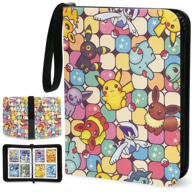 Trading Card Binder, 4Pocket Album Book Holder for TCG Game, Fits 400
