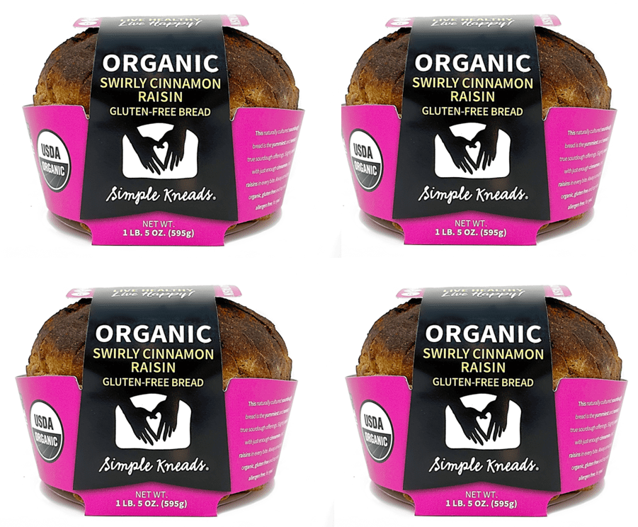 Cinnamon Raisin Sourdough GlutenFree Bread 4pk/21z