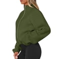 thumbnail image 3 of Chaquetas de Invierno para Mujer, de Forro , Larga, con Cremallera, , Cálidas, Estilo Otoño, para Hacer Ejercicio Verde L, 3 of 8