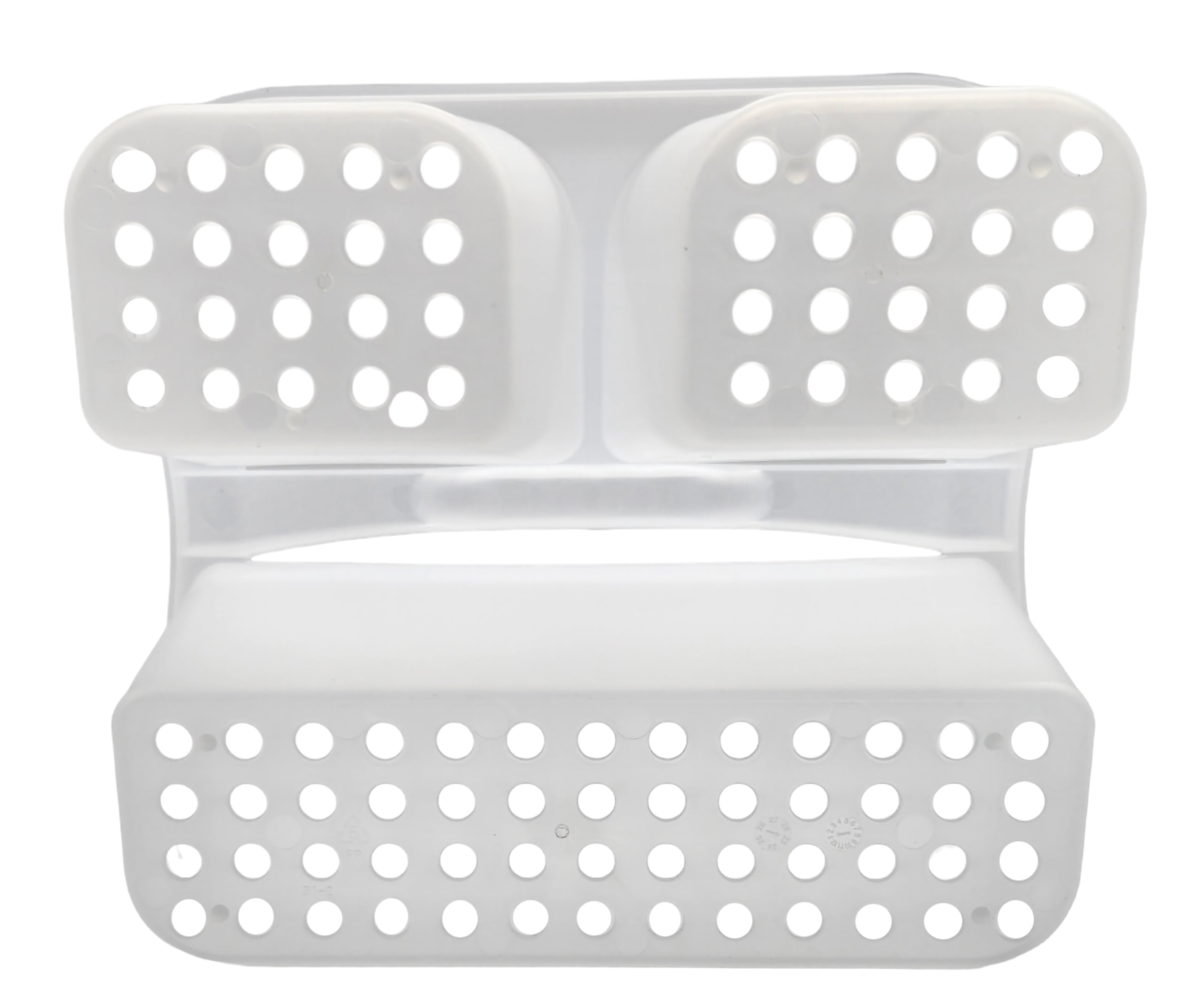 Mainstays Large Over The Shower Caddy, 2 Shelves, 1 Deep Basket, Heavy Duty Plastic, Frosty Finish, Size: Large, Family-Sized