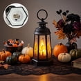 thumbnail image 4 of Halloween Vintage Silhouette Lantern 5.70IN Silhouette LED Lantern with Hanging Ring Spooky Lamp Halloween Decorations for Dining Table Fireplace Mantel Window Tree Branch Indoor Home Decorations, 4 of 6