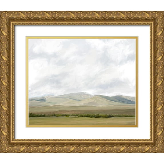 Murdock, Ramona 14x12 Gold Ornate Wood Framed with Double Matting Museum Art Print Titled - Montana Refuge