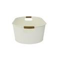 thumbnail image 3 of Better Homes & Gardens - Vanilla White Medium Oval Galvanized Tub BH24100108683F9, 20.27 in L x 11.22 in W x 5.7 in H, 3 of 6