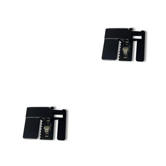 Guardurnaity Metal Unisex Traje Pantalones Faldas Cintura Clip Cintura elástica Abrazaderas retráctiles Jeans sueltos Tensor Ropa Accesorios de Negro 2piezas