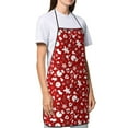 thumbnail image 3 of Zufioo Red Christmas Cheer. for Lock Hem Apron with Pockets, Stain and Oil Proof Tie-down Apron for Cooking Barbecue Restaurant, Unisex-One Size, 3 of 9
