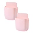 thumbnail image 1 of Oleegame 2PC Spoon And Lid Rest Wall-mounted Storage Box Storage Rack Remote Control Panel Storage Box Pink, 1 of 2