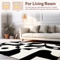 thumbnail image 2 of ODIKA 5'x7' Machine Washable Non-Slip Area Rug, Contemporary Geometric Abstract with Bold Black and Shapes High Traffic Rug, Black, 138430, 2 of 7