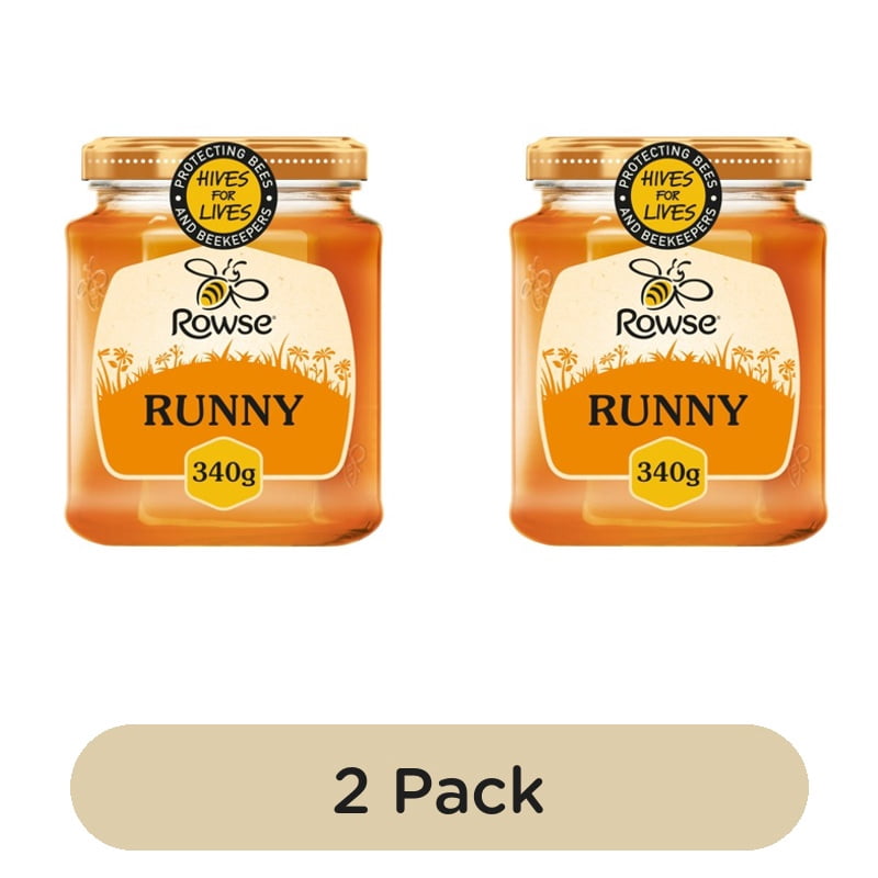 Rowse Pure & Natural Clear Honey 340g, British Import (Pack of 2)