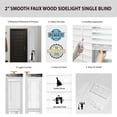 thumbnail image 3 of Regal Living Smooth White Cordless 2" Faux Wood Room Darkening Window Sidelight Blind - 11 in. x 72 in., 3 of 8