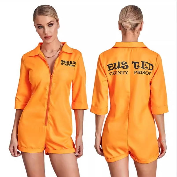 MKLEKYY Short Deportivo Mujer Mono con Cremallera para Mujer Mono Corto Juego de Rol de Prisionero