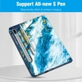thumbnail image 3 of Fintie Case for Samsung Galaxy Tab S8 (2022) /Galaxy Tab S7 (2020) 11 Inch Model SM-X700/X706/T870/T875 with S Pen Holder, Multi-Angle Viewing Smart Stand Cover Auto Wake/Sleep with Pocket, Sandy Wave, 3 of 7