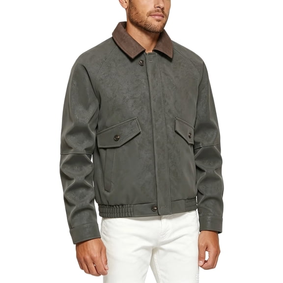 Mens Lightweight Jackets Casual Stylish Button Down Barn Jacket Fall Outwear with Pockets Grey XXXL