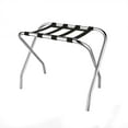 Chrome Folding Luggage Rack and Suitcase Stand by Lavish Home