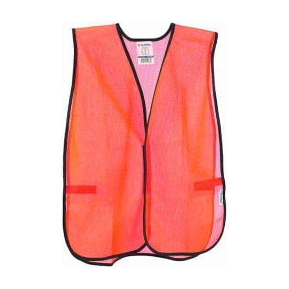 Global Industrial Hi-Vis Safety Vest Mesh Orange One Size