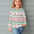 thumbnail image 2 of Odeerbi Toddler Girls Fall Winter Basic Layering T-Shirt Christmas Basic Tees 3-14 Years Kids Christmas Print Pullover Long Sleeve Top Base Layer Shirt Toddler Clothes Mint Green, 2 of 6