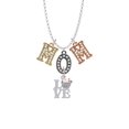 thumbnail image 2 of Delight Jewelry Silvertone Love with Vanilla Cupcake Multi-Colored Crystal Mom Charm Necklace, 2 of 5