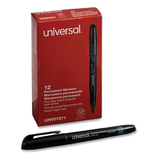 Uni-Ball Lot de 12 stylos/marqueurs Noir 0,8 mm