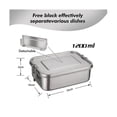 thumbnail image 2 of Stainless Steel Lunch Box, 1200 Ml Lunch Box, Leak-proof With Removable Divider, Lunch Boxes,enviro, 2 of 5