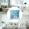 thumbnail image 5 of Blue Floral Throw Pillow Covers Light Blue Gold Floral Decorative Spring Summer Farmhouse Vintage Watercolor Pillowcases  for Couch Indoor Bedroom Decor, 5 of 7