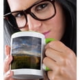 thumbnail image 2 of 3drose, Old Barn, Hay Bales, Mission Mountain Range, Montana - Us27 Cha1118 - Chuck Haney, 11oz Two-tone Green Mug, 2 of 6
