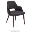thumbnail image 2 of SABRINA ARMCHAIR - INSIDE -BOUCLE FABRIC BLACK (JUNO-10) - OUTSIDE - PPM-FR BLACK (901) BEECH WOOD WALNUT FINISH LEGS, 2 of 5