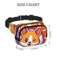 thumbnail image 2 of Horeoi Corgi In Sushi Roll for Square Double Layer Waist Bag for Travel Cycling Outdoor Activities with Adjustable Strap and Zipper Pockets, 2 of 4