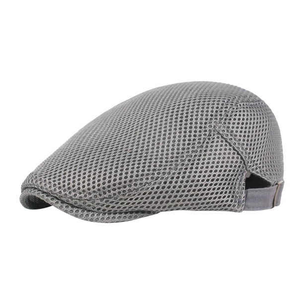 Gorra plana de malla Jinwen Sombrero de pintor Ajustable Gris