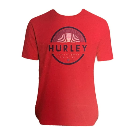 Hurley Men's Short Sleeve Graphic Tee (Unity Red, Medium)